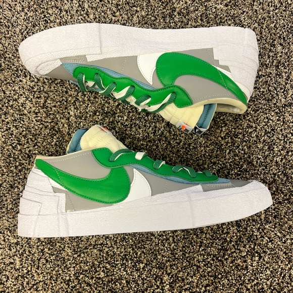 Nike Blazer Low x Sacai "Classic Green" Medium Grey DD1877-001 DS sz 12 Kaws - Picture 3 of 7